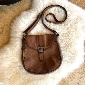 Fossil Leather Crossbody Saddle Bag